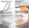Tankless Smart Toilet with Warm Water Sprayer Dryer One Piece Bidet Toilet with Foot Sensor Operation Heated Bidet Seat 3