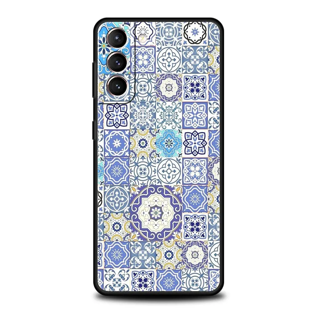 Mandala Flower Totem Silicone Phone Case with Protective Bumper