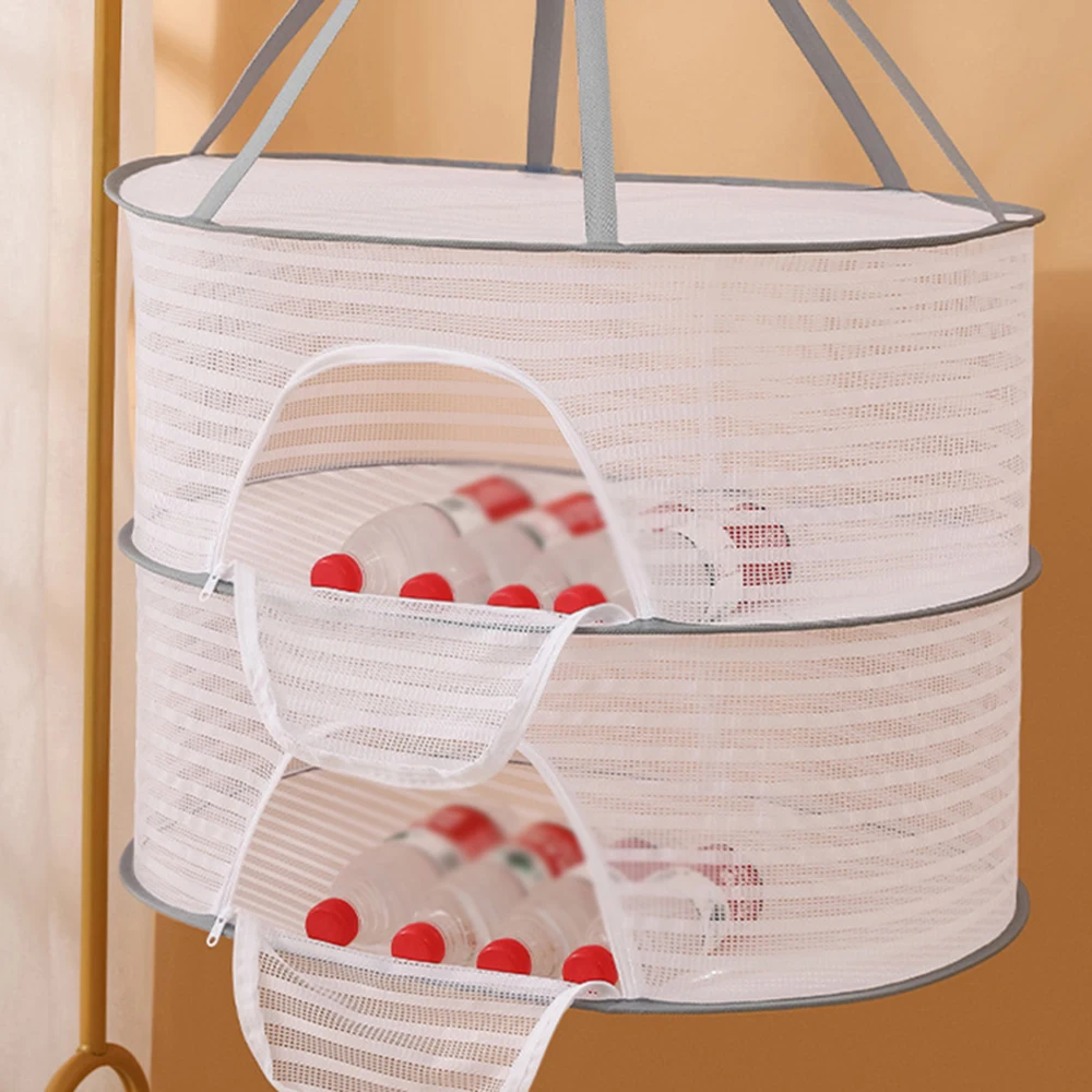 Multifunctional Household Drying Net Drying Fish Dry Insect Proof Net Clothes Windproof Folding Closed 1PC drying net