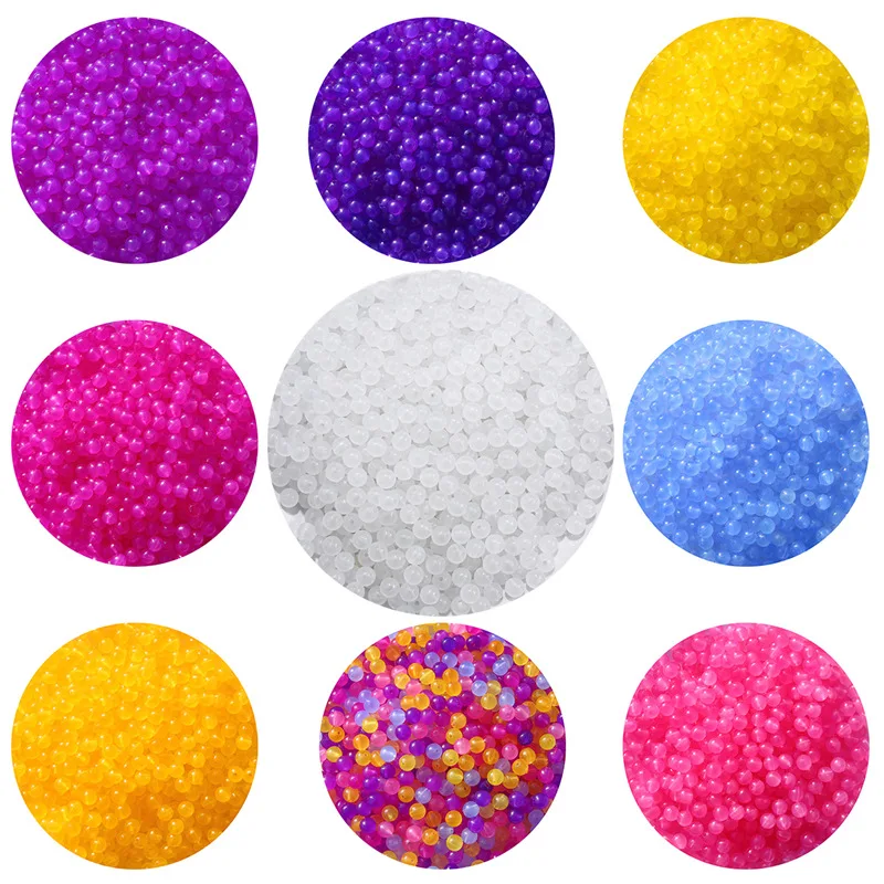 100-300PCS 6x8mm UV Changing Reactive Acrylic Beads Glow In The Dark  Luminous Pony Beads DIY Bracelet Necklace Jewelry Making