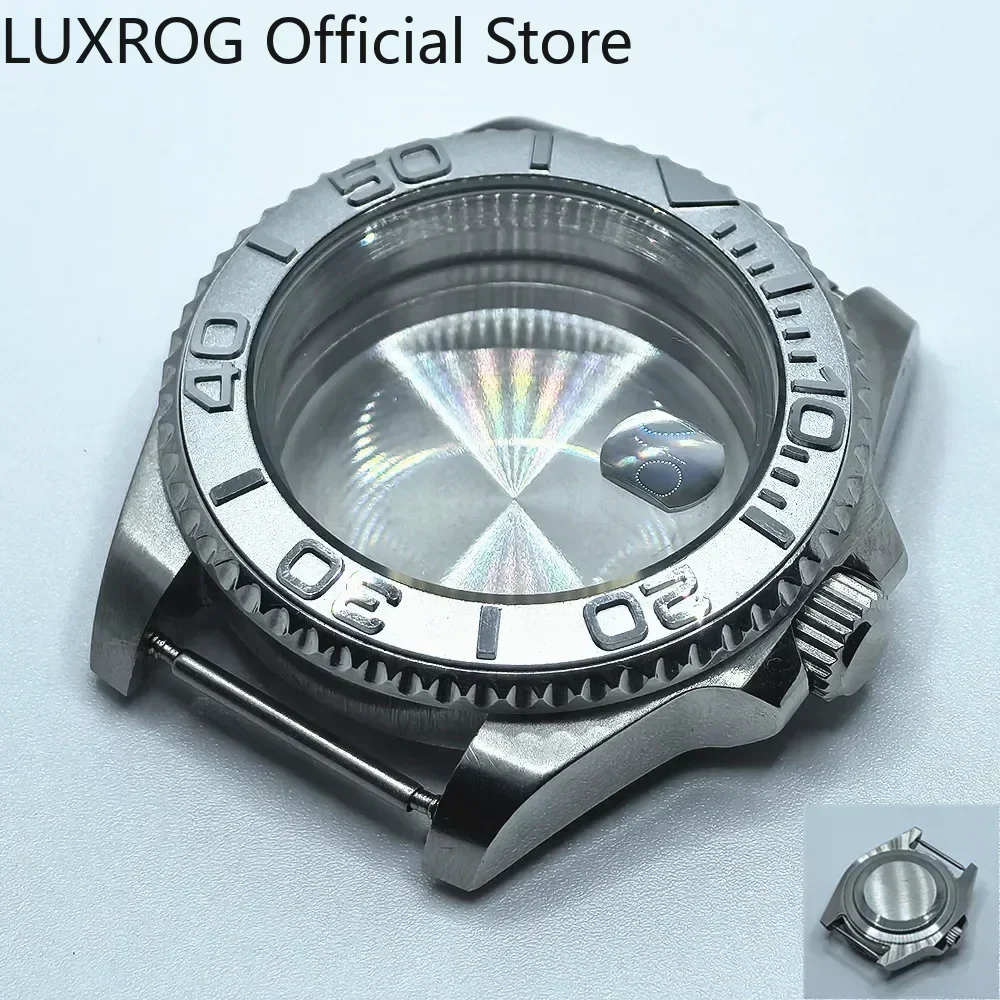Stainless Steel 40MM Black Blue Ceramic Insert Watch Case