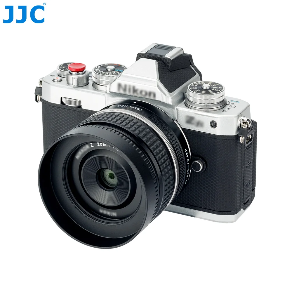 Nikon Nikkor 40mm f/2 28mm F/2.8 렌즈용 JJC LH-52 블랙 메탈 렌즈 후드 쉐이드
