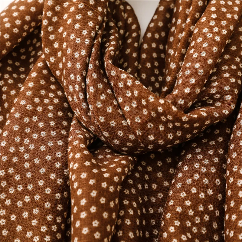 Herbst Mode Polka Floral Quaste Viskose Schal Schal Dame Hohe Qualität Wrap Pashmina Stola Bufandas Muslim Hijab Caps 180*90Cm – Detail 6