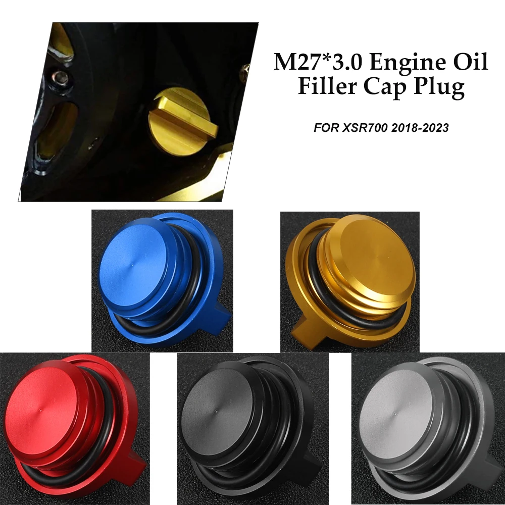 

FOR YAMAHA XSR700 2018 2019 2020 2021 2022 2023 XSR 700 M27*3.0 Engine Oil Filler Cap Plug Screws Motorcycle Accessories Parts