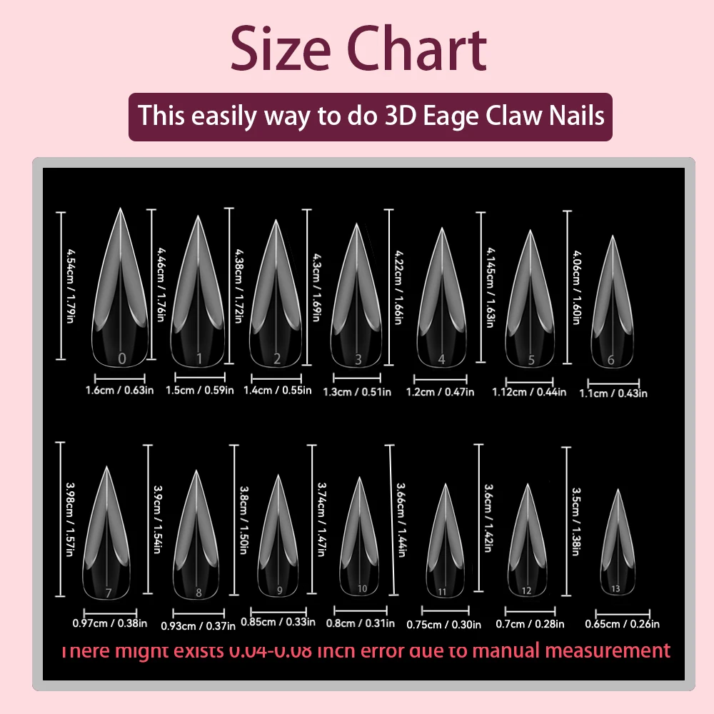 Fake Nail Forms 70/140pcs Curved Stiletto Nail Dual Form for Poly Nail Gel Extension of 3D Eagle Claw Hawk Sculptural Nails Full Cover Molds