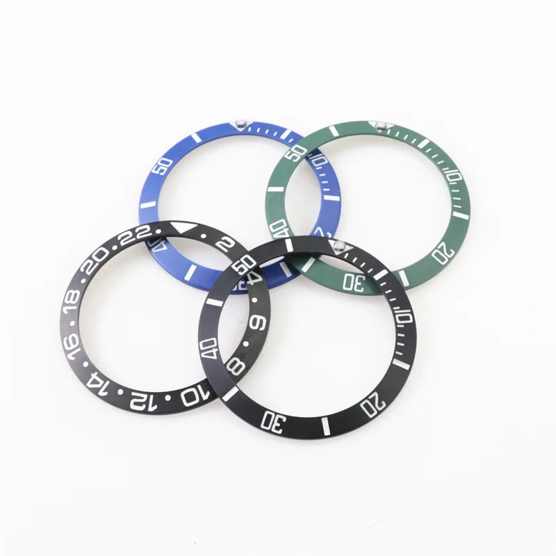 Mod Watch Parts 38mm Ceramic Digital Inclined Bezel Insert Ring Mouth Blue Luminous Fit for RLX GMT SUB Watch