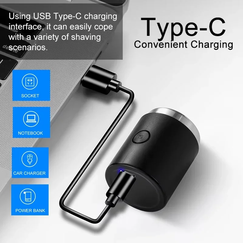 electric shaver Xiaomi Electric Shaver Mini Travel Beard Razor Shaving Machine Wet-Dry Dual Use Washable USB Rechargeable Hair Trimmer