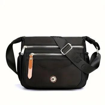 Crossbody Bag Women High Density Nylon Shoulder Messenger Bag Trendy Multi-Pockets