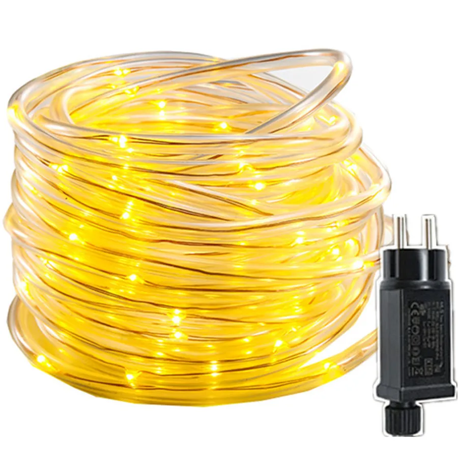 LED 로프 튜브 문자열 조명 10M 20M 30M 야외 8 모드 크리스마스 요정 ..