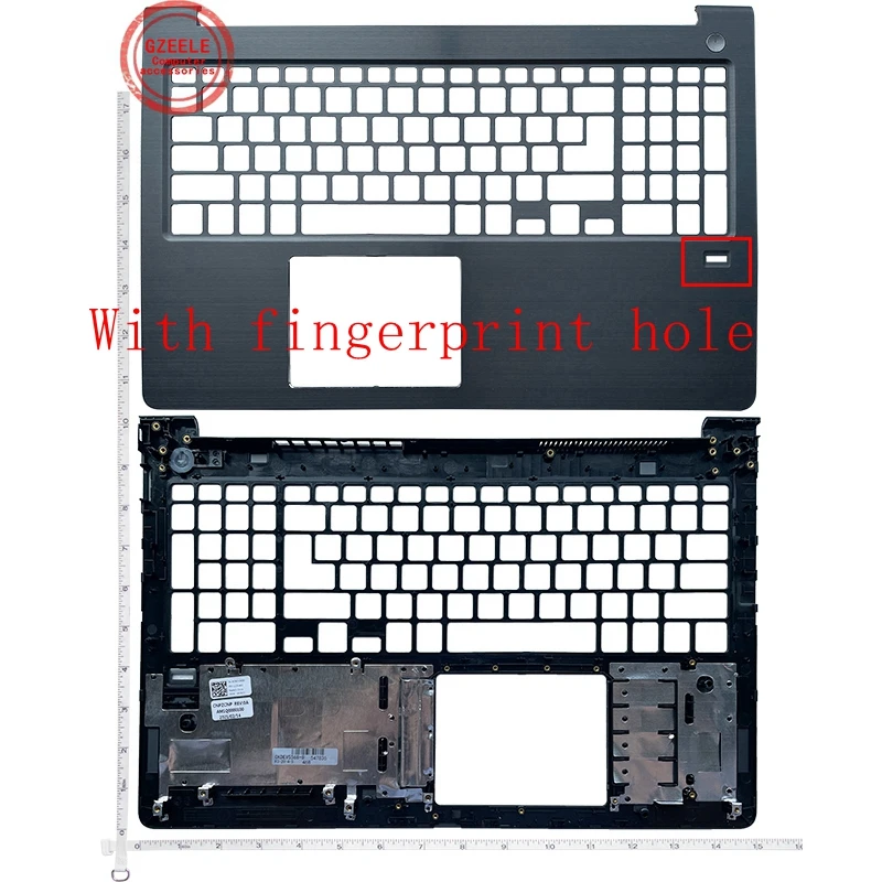 para Dell Vostro 15 5568 155568 V5568 Palmrest Capa Superior com Furo de Impressão Digital Fcn57 0fcn57 Base Inferior Jd9fg 0jd9fg Novo Case - Imagem 4