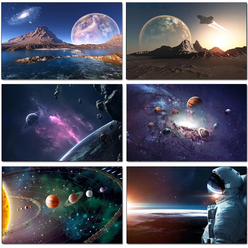 

Плакат на холсте с изображением солнечной системы планетарной туманности космоса Вселенной