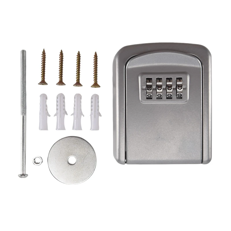 

Ящик с замком для ключей, настенный 4-значный комбинированный замок для дома, погодозащищенный, для хранения ключей