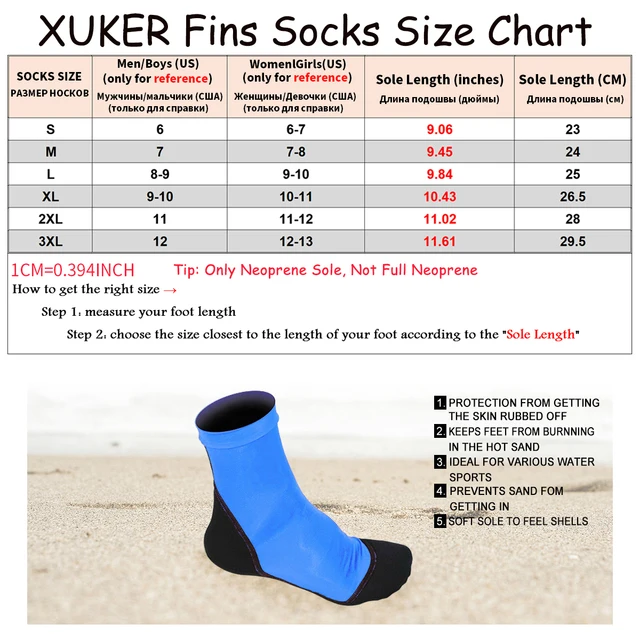 Neoprene Fin Socks for Sand Beach Volleyball Soccer Thin Polyester Uppers 1.5mm Neoprene Soles Sun Protection Water Shoes 2