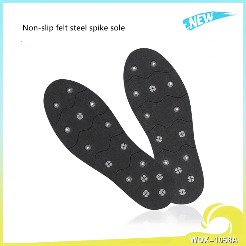 JEERKOOL Rock Felt Sole With Nails Removable Sole Felt Spike Bottom Quality for Rocking Shoes Fishing Waders Size 39-45