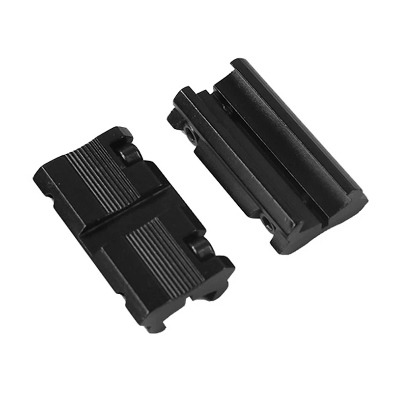 2Pcs Tactical Scope Adapter Mount Base 11mm Dovetail to 20mm Picatinny Rail Mount Hunting Rifle Ring Converter