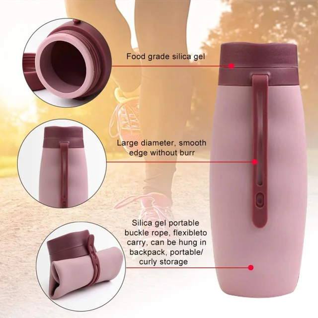600ml Foldable Water Bottles Soft Flask Sports Drinking Water Bag Collapsible Portable Outdoor Running Camping Travel BPA Free 600ml Foldable Water Bottles Soft Flask Sports Drinking Water Bag Collapsible Portable Outdoor Running Camping Travel BPA Free