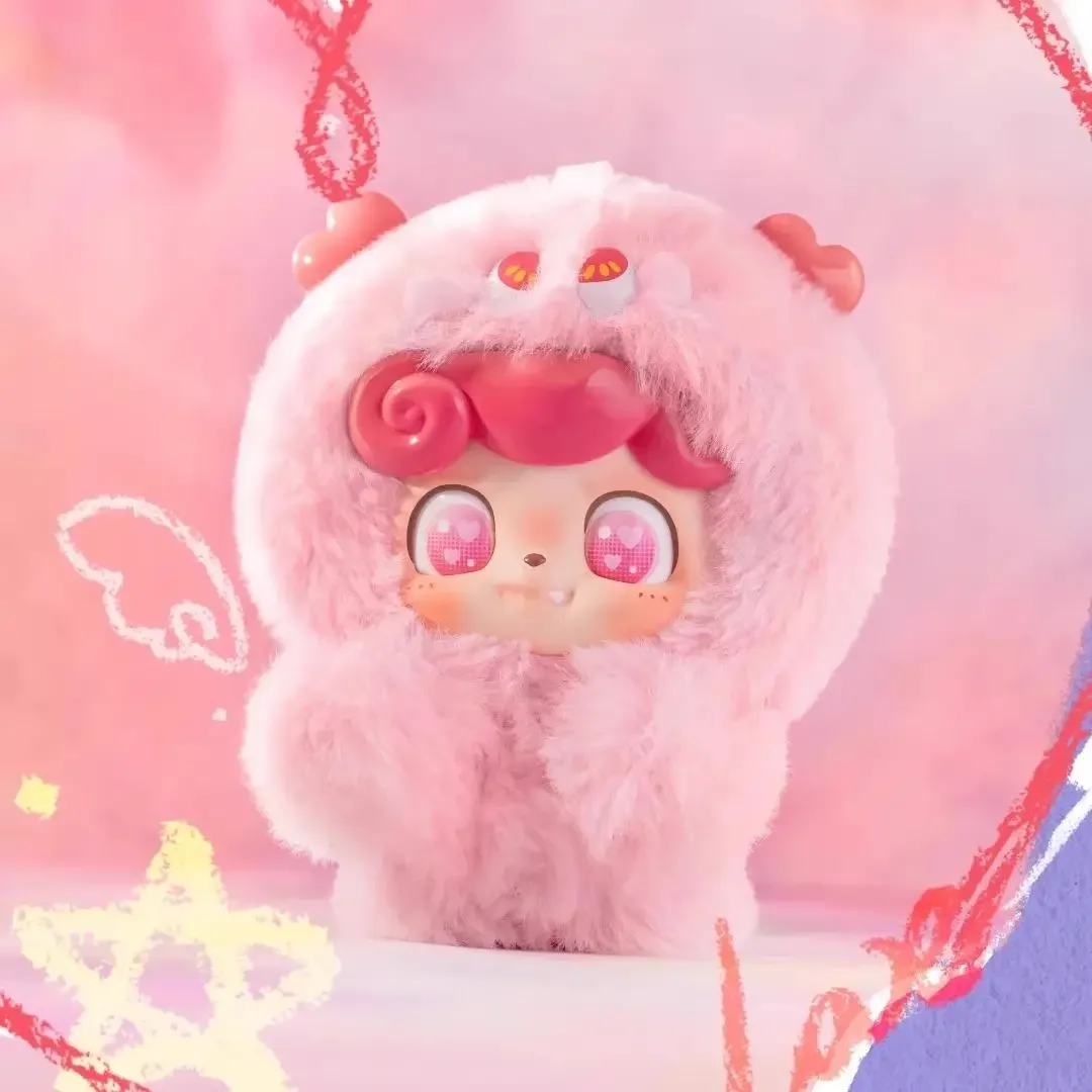 Genuine Q.Kid Emotional Hairy Monsters Series Vinyl Face Blind Box