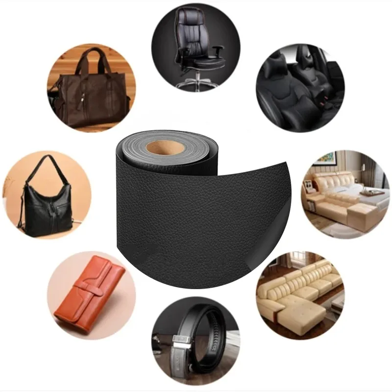 Self-Adhesive Leather Sofa Repair,Faux Genuine Leather Tape Stickers for Furniture Car Seat Patch,PVC Leathercraft Sticker Sheet