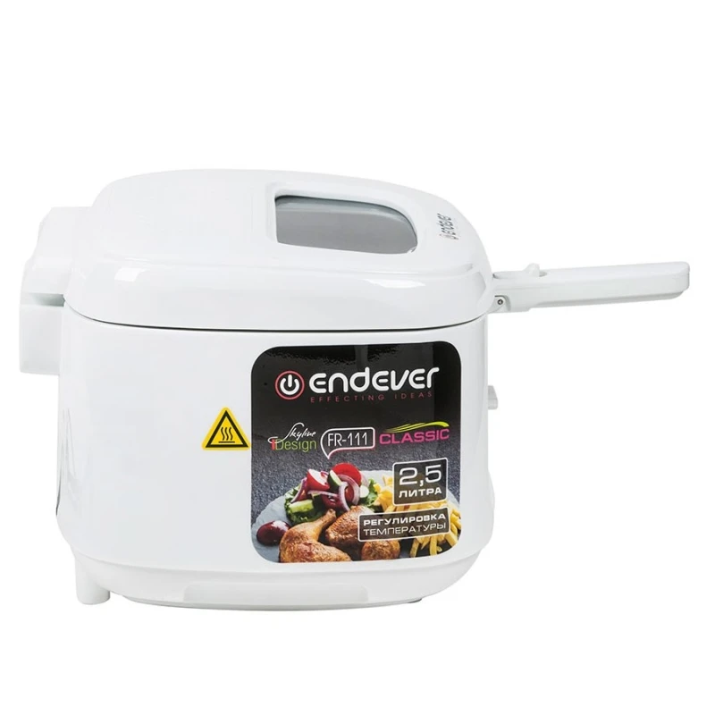 Фритюрница Endever Skyline FR-111 (мощность 1800 Вт, емкость 2,5 л, регулир. темп 150-190 град, корзина с ручкой)