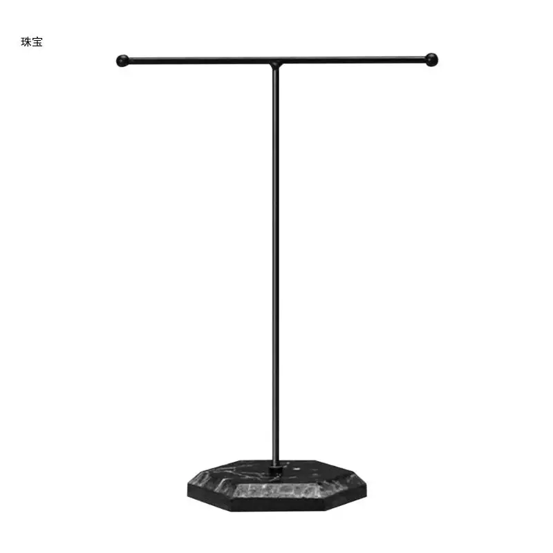 

X5QE Jewelry Display Stand T Bar Bracelet Watch Holder Necklace Jewelry Show Bracket Earring Stand Easy to Use