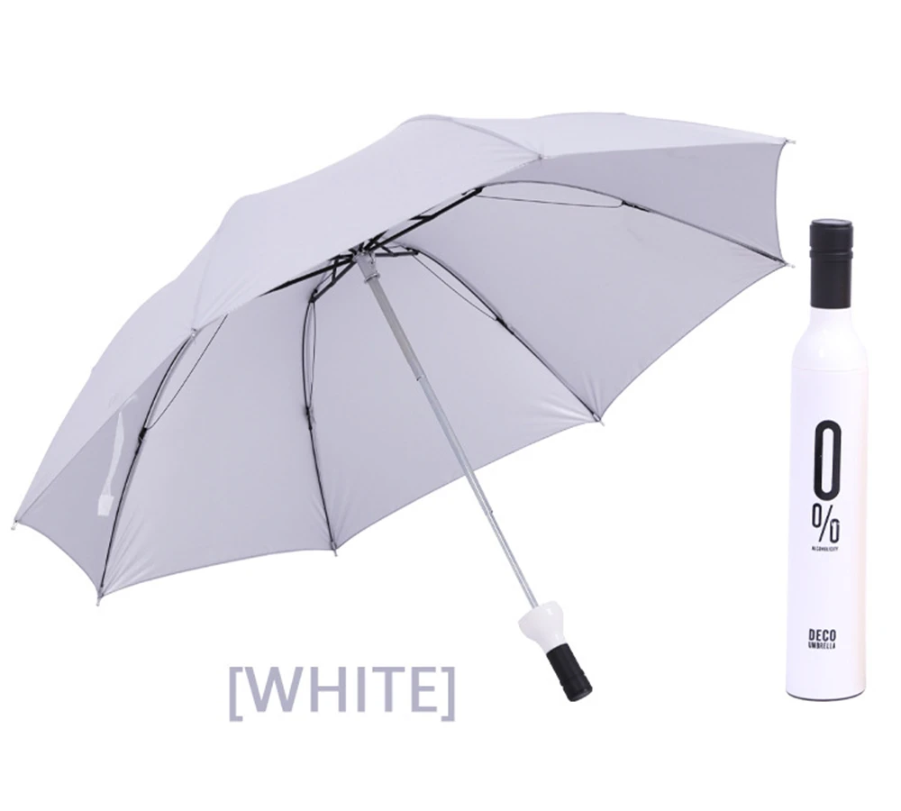 Hiddle Folding Bottle Umbrella Car Travel Compact Pocket Umbrella with Bottle Case Cute Design Wine Umberella