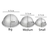 2PCS Round Aluminium Alloy Bath Bomb Molds DIY Tool Bath Bomb Salt Ball Homemade Crafting Gifts Semicircle Sphere Mold 4