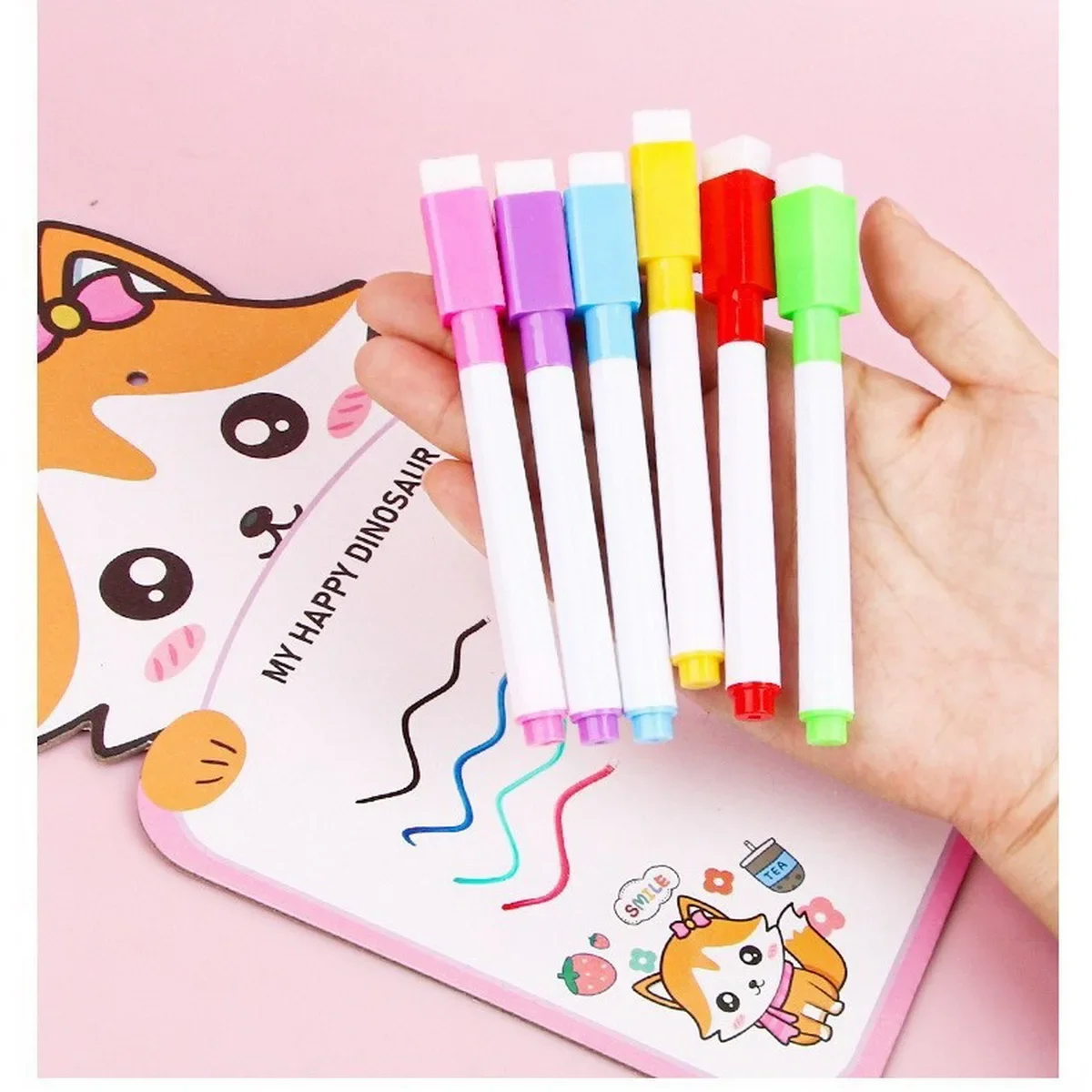 8pcs/Set Bullet Tip 11.3*1cm Small Size White Marker Pens Color Marker Pens Pen Marker Marker Pens Whiteboard Pens Dry Erase Markers No Magntic Whiteboard Dry Erase Markers 8 Color *1pcs Magnet Pen