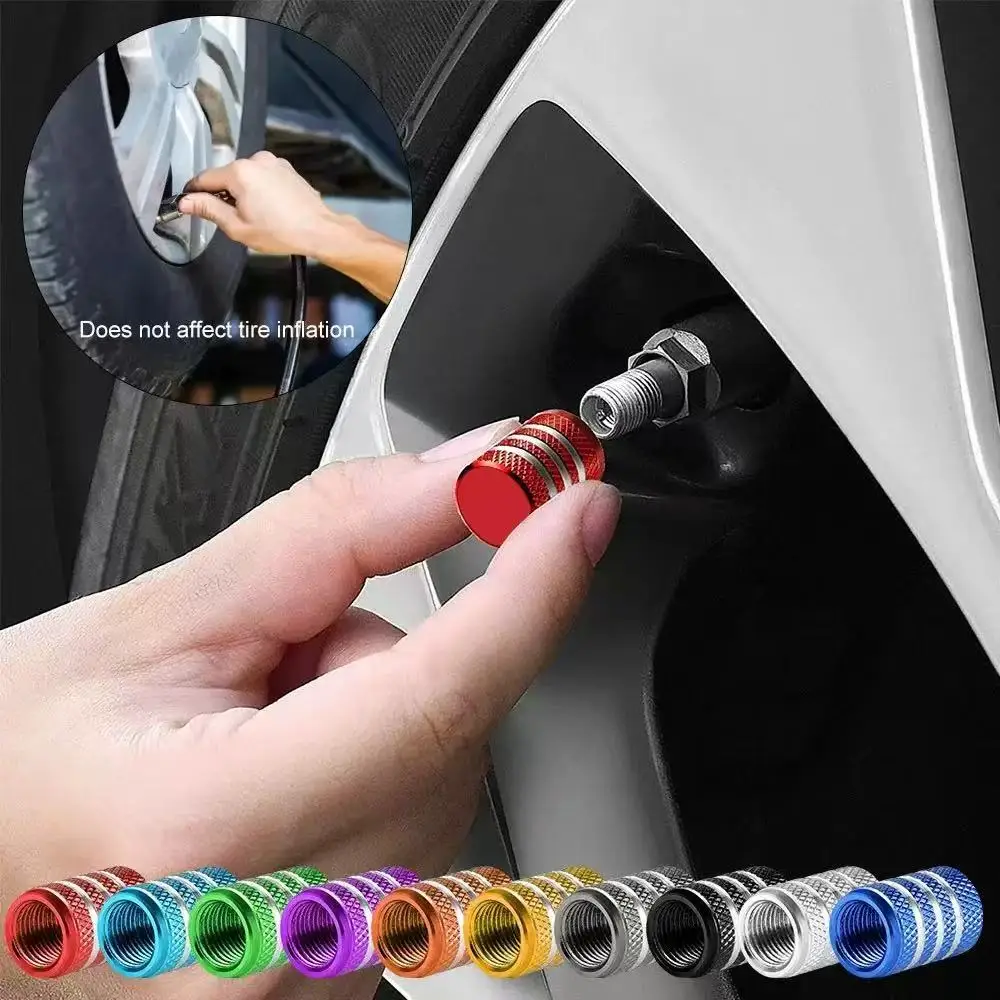 Universal Car Wheel Tire Air Valve Dust Caps - Sleek Stem Cover Caps