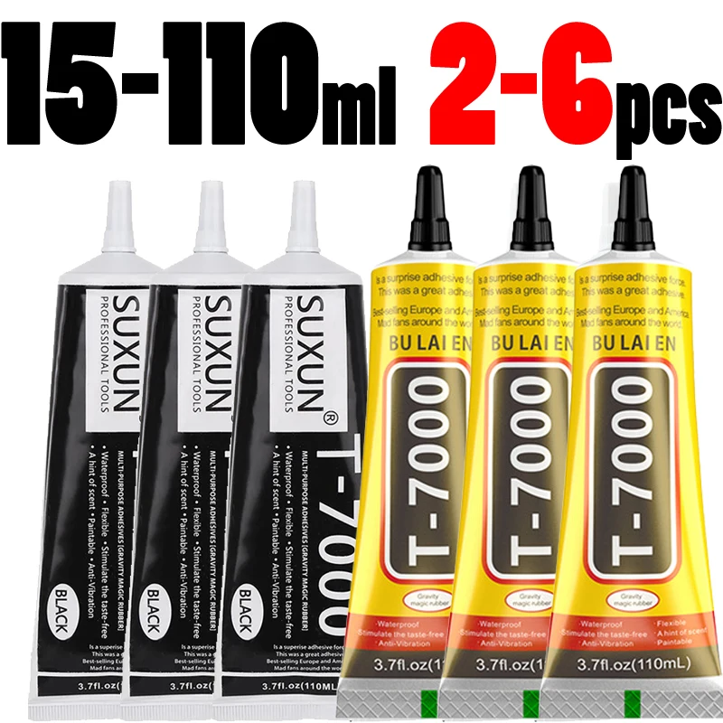 15-110ml T7000 Set Glue For Phone Repair Multipurpose Industrial Adhesive Craft Rhinestone Nail Diy Frame Fix Screen Glass Glue