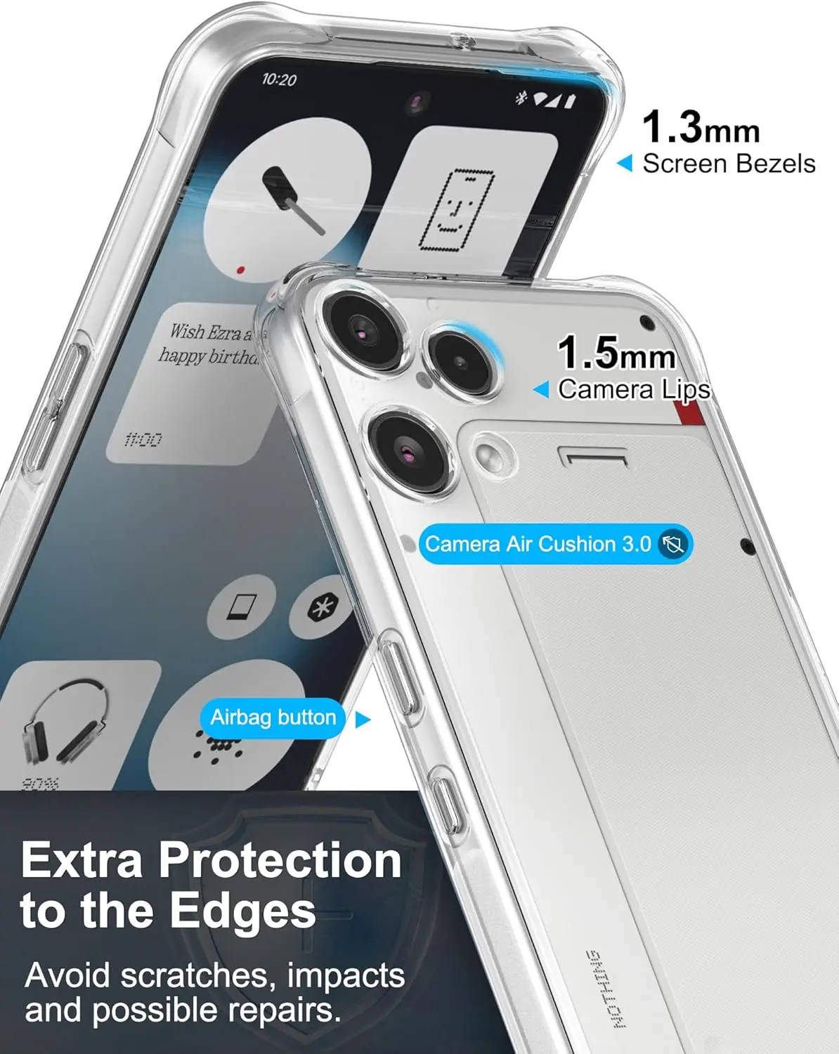 Ring Holder Reinforced Corners Soft TPU Camera Protection Phone Case Cover