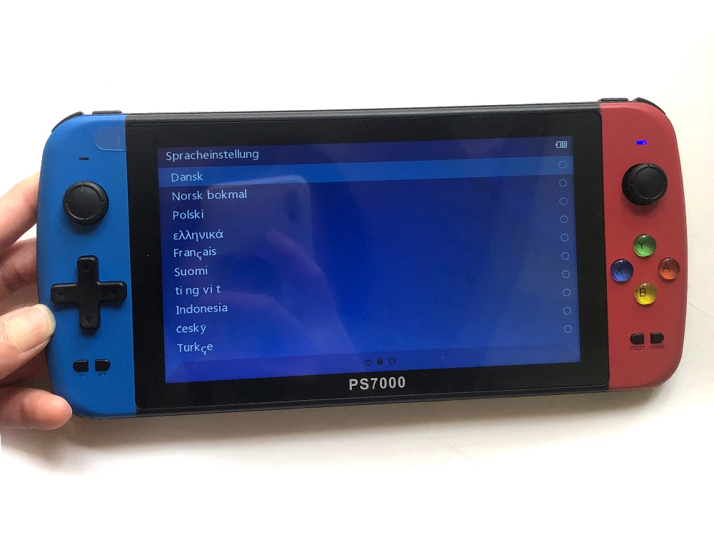Big screen 7.0 inch PS7000 Handheld Game console  Player built in 3500 more games with 2 wire gamepads support PS1 games