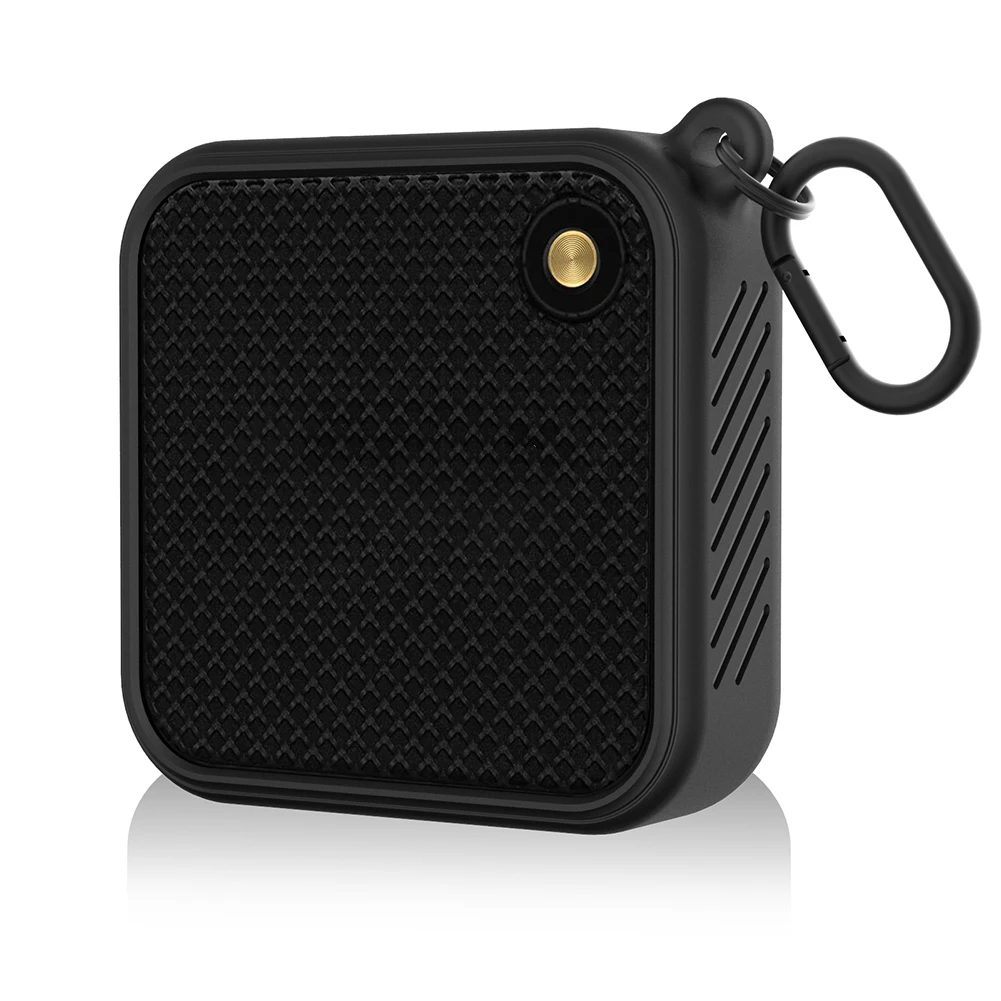 Silicone Portable Speaker Protective Cover - Shockproof, Anti-Fall with Metal Hook