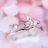 Game Love and Producer Ring Xumo Lucien Ares Cosplay Unisex Couple Adjustable Butterfly Rings Set Jewelry Accessories Gift 4