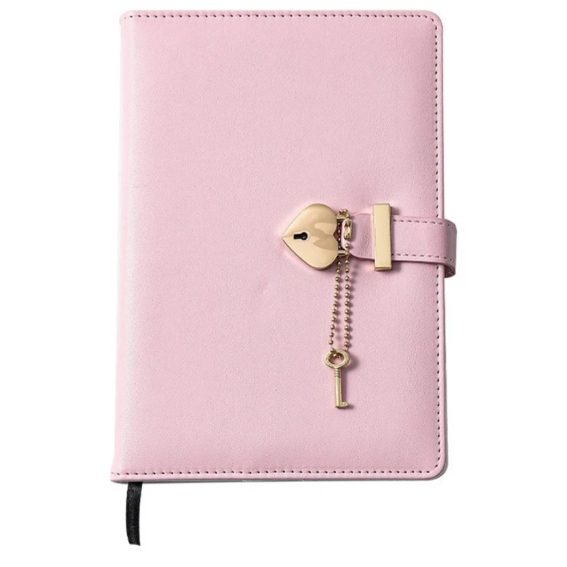 notepad-thickened-heart-shaped-lock-cute-girl-love-lock-diary-girl-birthday-gift-pink1-set