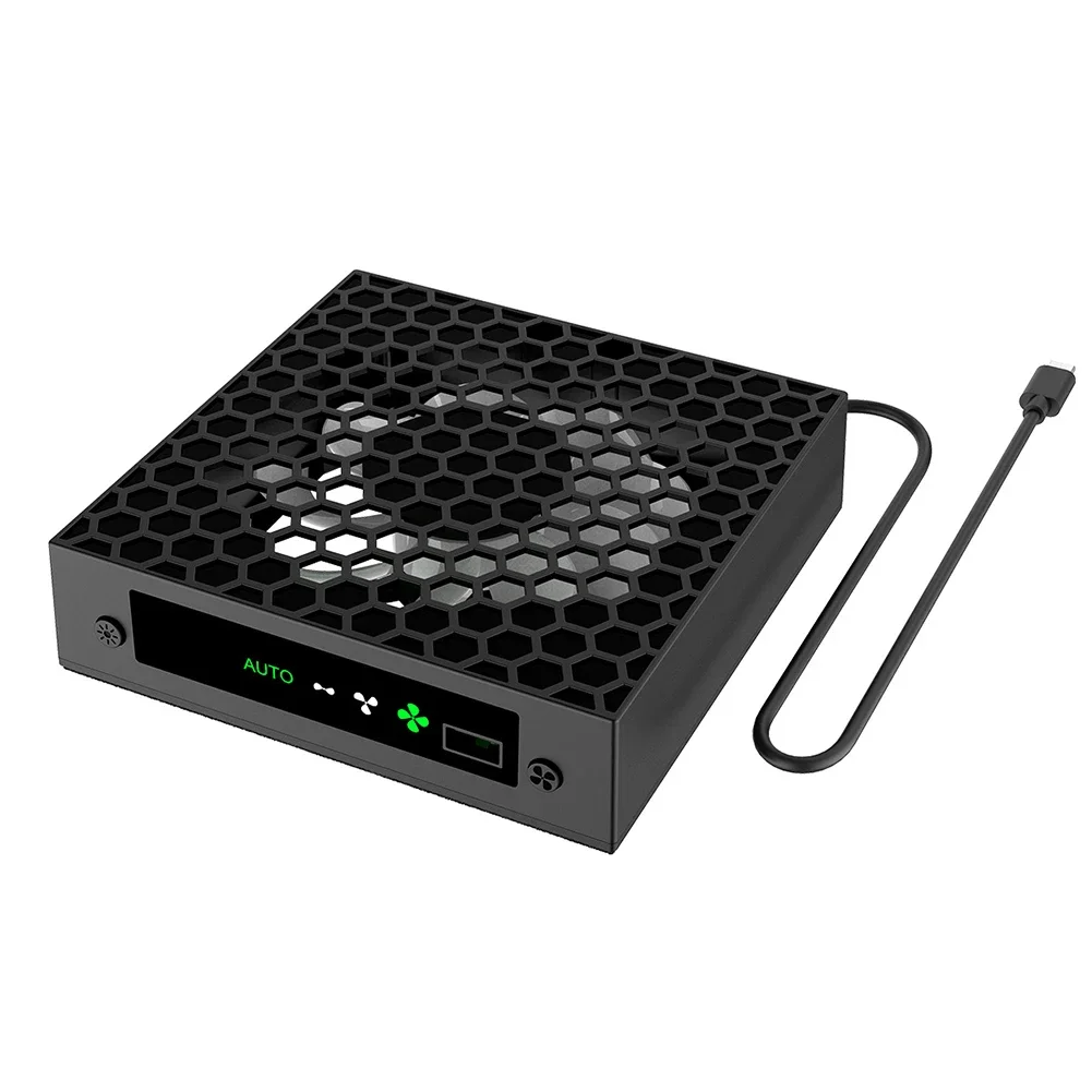 RGB 탑 쿨러 선풍기, 온도 제어 냉각 선풍기 시스템, Xbox 시리즈 X용 헤드셋 홀더 포함, 3 단계 속도 조절 가능