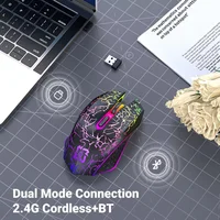 LED Wireless Mouse Rechargeable 2.4G Bluetooth RGB Mouse 1600DPI Ergonomic Mouse With Backlight  for PC Laptop Computer 3