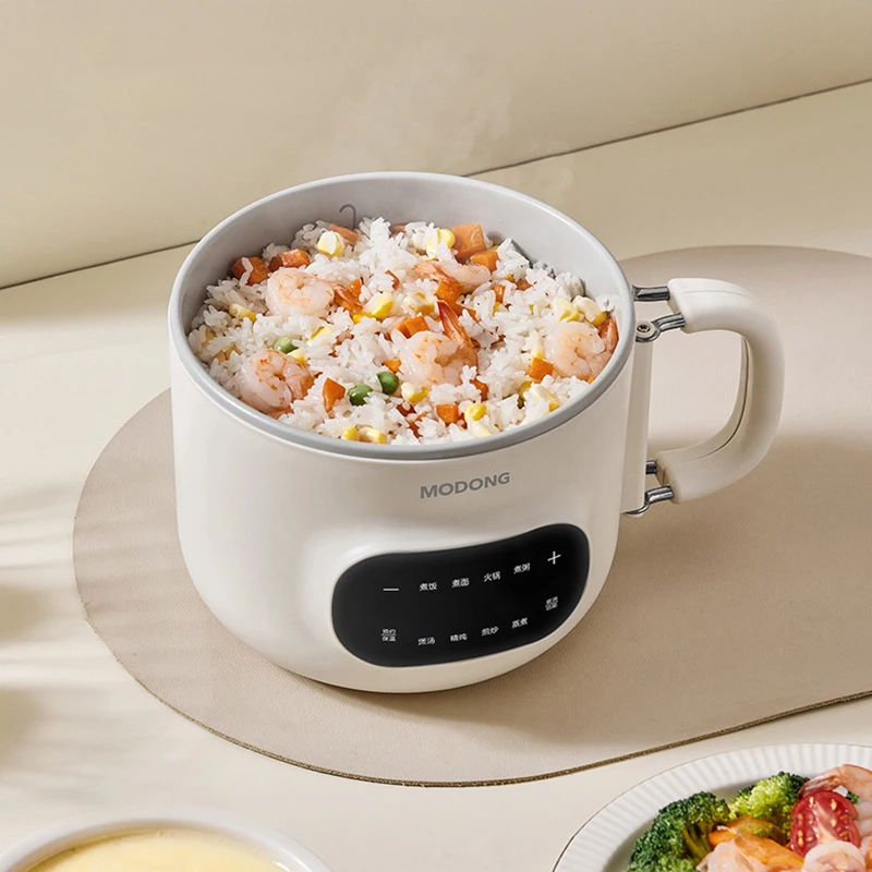 2.0L Portable Electric Cooking Pot Household Multicooker Hotpot Rice Cooker Non-stick Frying Pan Travel Electric Skillet 220V 4