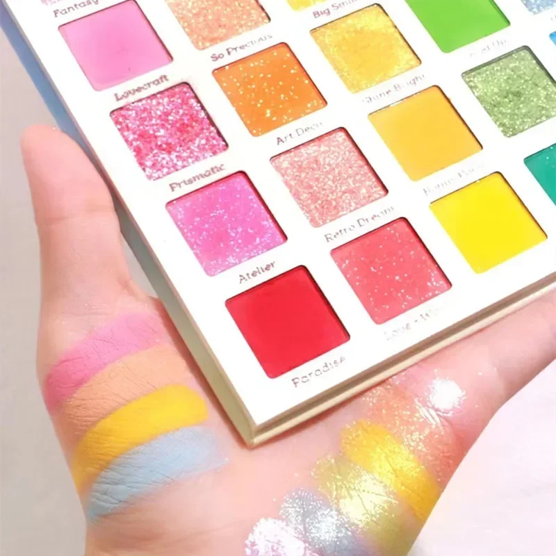 Eye Shadow Palette 30 Colors Rainbow Practical Safe Lightweight for Children Stage Makeup