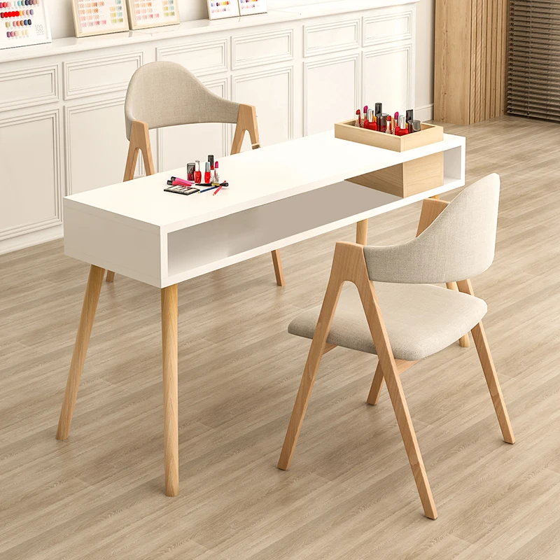 Reception Home Manicure Table Professional Designer Luxury White Manicure Table Women Mesa Manicura Salon Furniture RR50MT