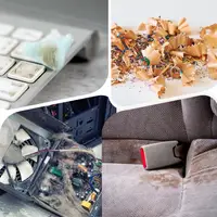 Desktop Vacuum Cleaner Portable Table Dust Vaccum Cleaner Crumbs Table Dust Vaccum Cute & Stylish With Silicone Handle -Speed 3