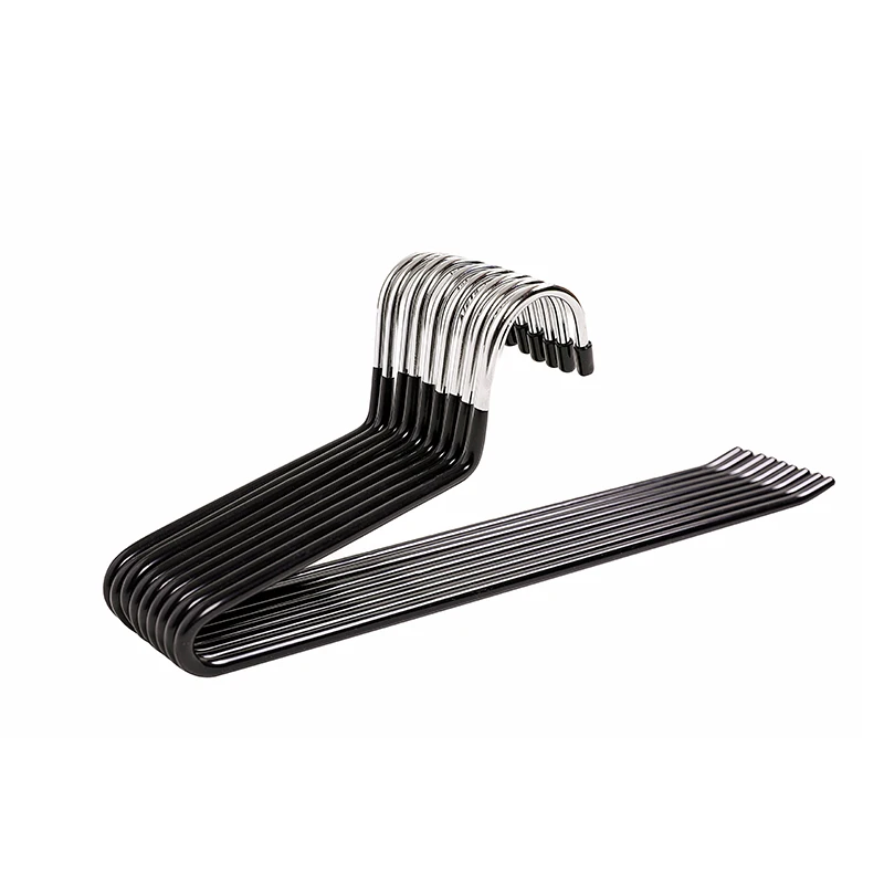 Metal Non-slip PVC Pants Hanger for Skirt Trousers Towel Household Using clothes hanger 10PCS
