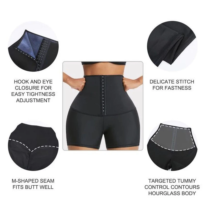 Shapewear Workout Pants Sweat Sauna Pants Body Shaper Slimming Shorts Waist Trainer Fitness
