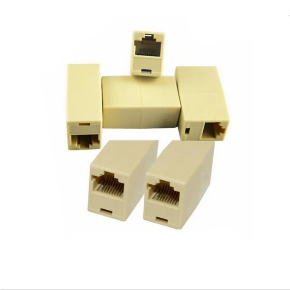 

5/10pcs Internet Tools RJ45 CAT5 Coupler Plug Adapter Network Ethernet Dual Straight Head LAN Cable Extender Connector Tool Set
