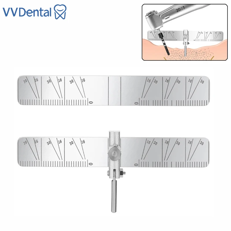 

VVDental Dental Implant Locating Guide Surgical Planting Positioning Locator Angle Ruler Guage Autoclavable Dentist Tools Measur