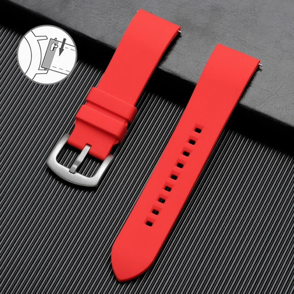 Durable Silicone Waterproof Quick Release Watch Strap - Soft Belt Bracelet (Various Sizes Available)