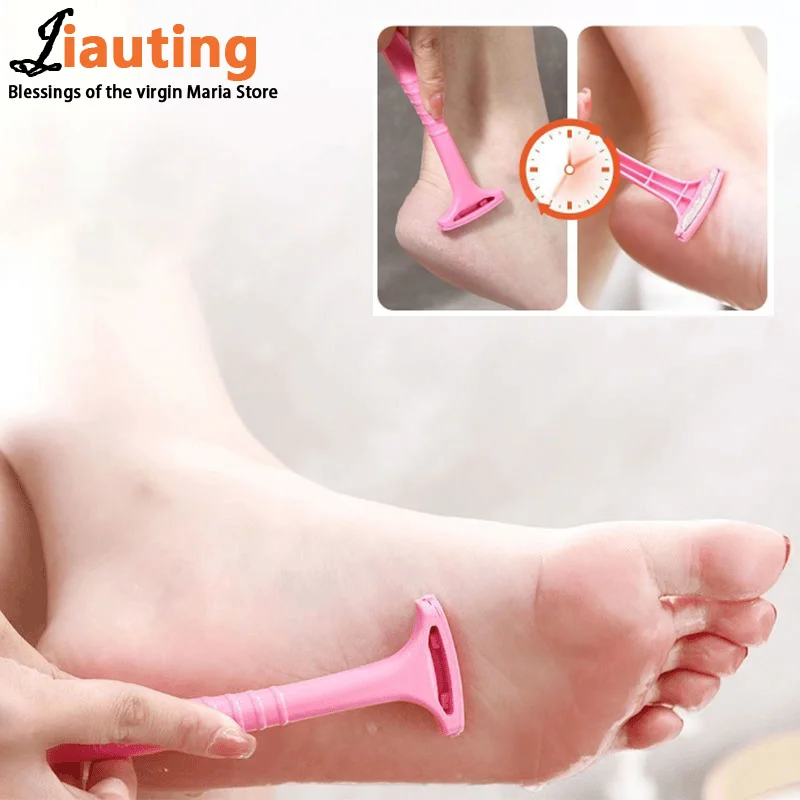Dead Skin Scraper Professional Handle Dead Skin Calluses Removal Scraper Feet Care Nursing Plastic Portable Pedicure Massage Tool Beauty-health