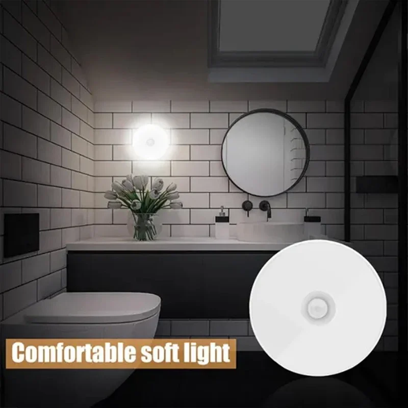 USB Charging Smart Sensor Lamp LED Human Body Induction Night Light Bedside Bedroom Home Corridor Lighting 8 LEDs Mini Wall Lamp