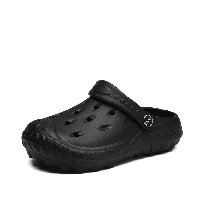 Children's Non-slip Eva Clogs Sandals Summer Solid Color Anti-collision Toe Cap Beach Slippers For Boys Kid's Garden Shoes H51 5