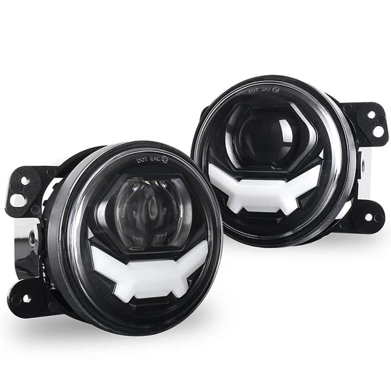 

LED Front Fog Light for Wrangler PT Rambler Exterior Upgrade Retrofit 30W 4Inch Angel Eyes Laser-Front Fog Light