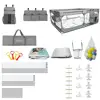 Extra Large Baby Playpen with Storage Bag & Mesh Net 75" x 59" Play Yard Toddlers  Folding Mat  Ocean Balls Anti-Fall  4